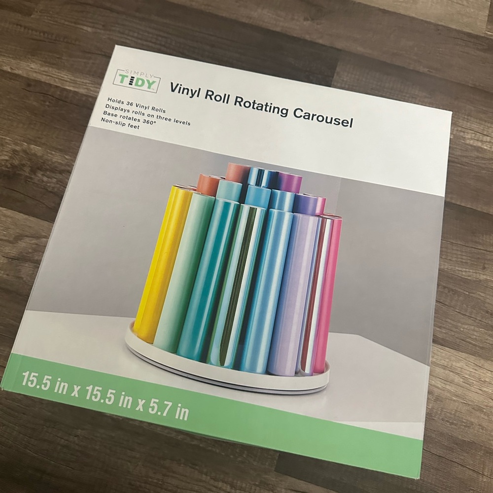 Simply Tidy Vinyl Rotating Carousel